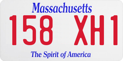 MA license plate 158XH1