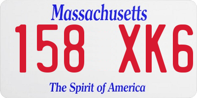 MA license plate 158XK6