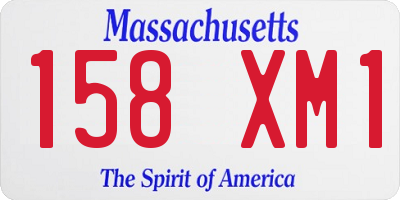 MA license plate 158XM1