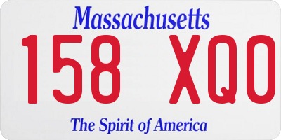 MA license plate 158XQ0