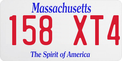 MA license plate 158XT4