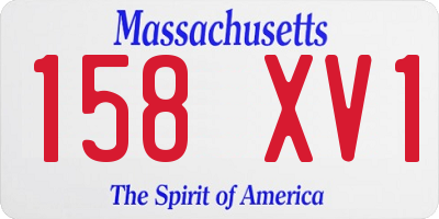 MA license plate 158XV1