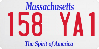 MA license plate 158YA1