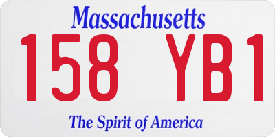 MA license plate 158YB1