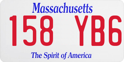 MA license plate 158YB6