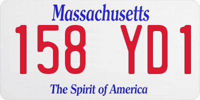 MA license plate 158YD1