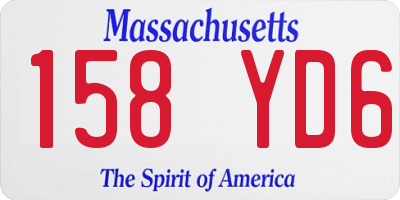 MA license plate 158YD6