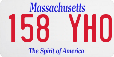 MA license plate 158YH0