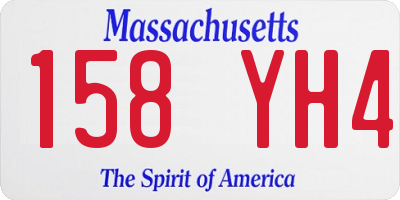 MA license plate 158YH4