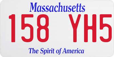 MA license plate 158YH5