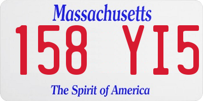 MA license plate 158YI5