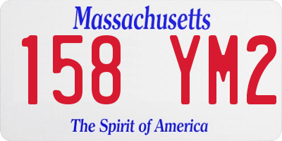 MA license plate 158YM2