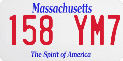 MA license plate 158YM7