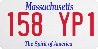MA license plate 158YP1