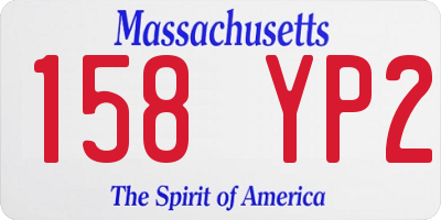 MA license plate 158YP2