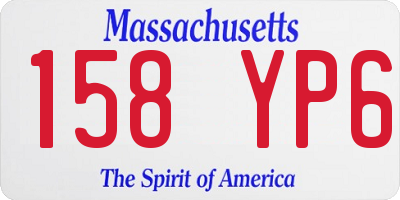 MA license plate 158YP6
