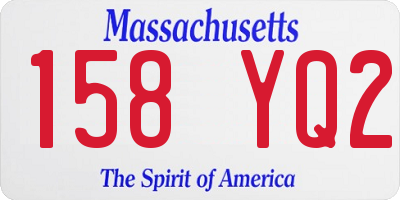 MA license plate 158YQ2