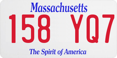MA license plate 158YQ7