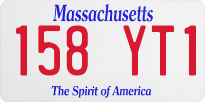MA license plate 158YT1