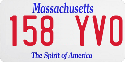 MA license plate 158YV0