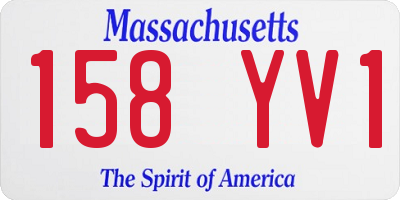 MA license plate 158YV1