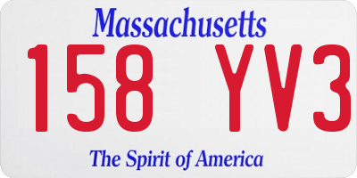MA license plate 158YV3