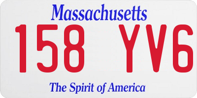 MA license plate 158YV6