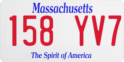 MA license plate 158YV7