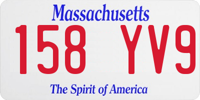MA license plate 158YV9