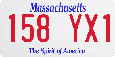 MA license plate 158YX1