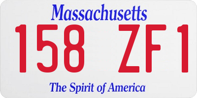 MA license plate 158ZF1