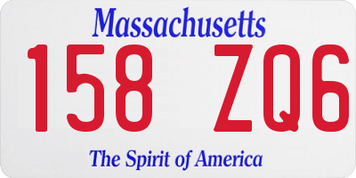 MA license plate 158ZQ6