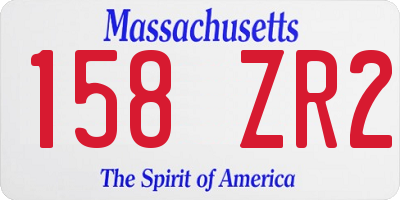MA license plate 158ZR2