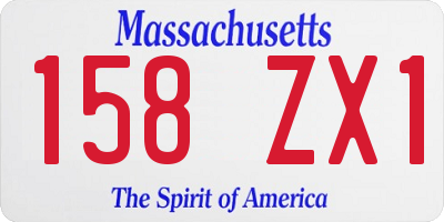 MA license plate 158ZX1