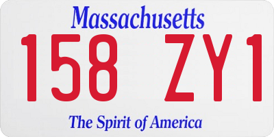 MA license plate 158ZY1