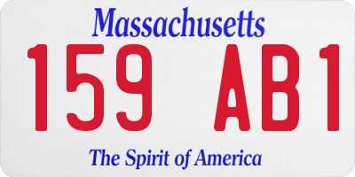 MA license plate 159AB1