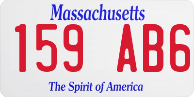 MA license plate 159AB6