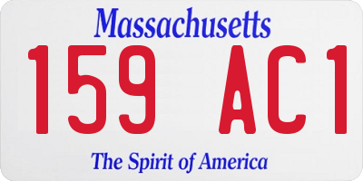 MA license plate 159AC1