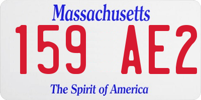 MA license plate 159AE2