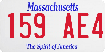 MA license plate 159AE4