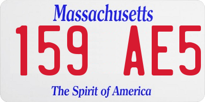 MA license plate 159AE5