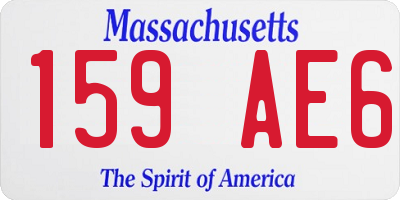 MA license plate 159AE6
