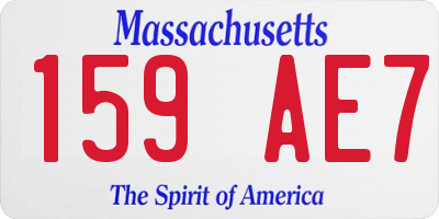 MA license plate 159AE7