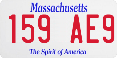 MA license plate 159AE9