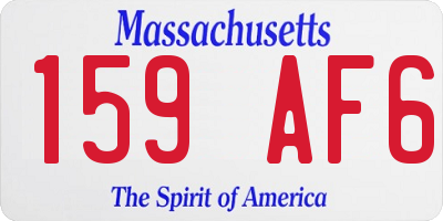 MA license plate 159AF6