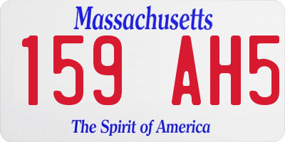 MA license plate 159AH5
