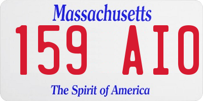 MA license plate 159AI0