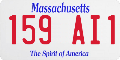 MA license plate 159AI1