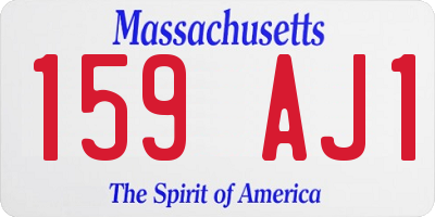 MA license plate 159AJ1