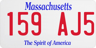 MA license plate 159AJ5